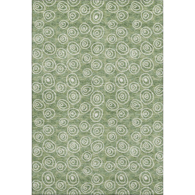 Premium Machine Washable Prisco Green Rug