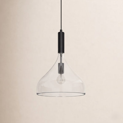 Rayden Single Light Glass Steel Pendant