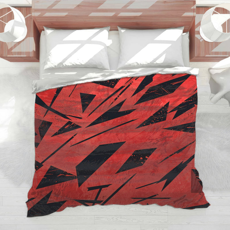 Édredon Red Sharp Angles, Lit simple