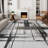 Abstract Non-Slip Machine Washable Modern Area Rug in Black/White for Living Room, Bedroom, Hallway Runner Indoor Rugs-1097896440