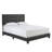 Roma Faux Leather Upholstered Platform Bed Frame with Adjustable Headboard , Strong Slat Support System, No box Spring Required-239839195-239839206