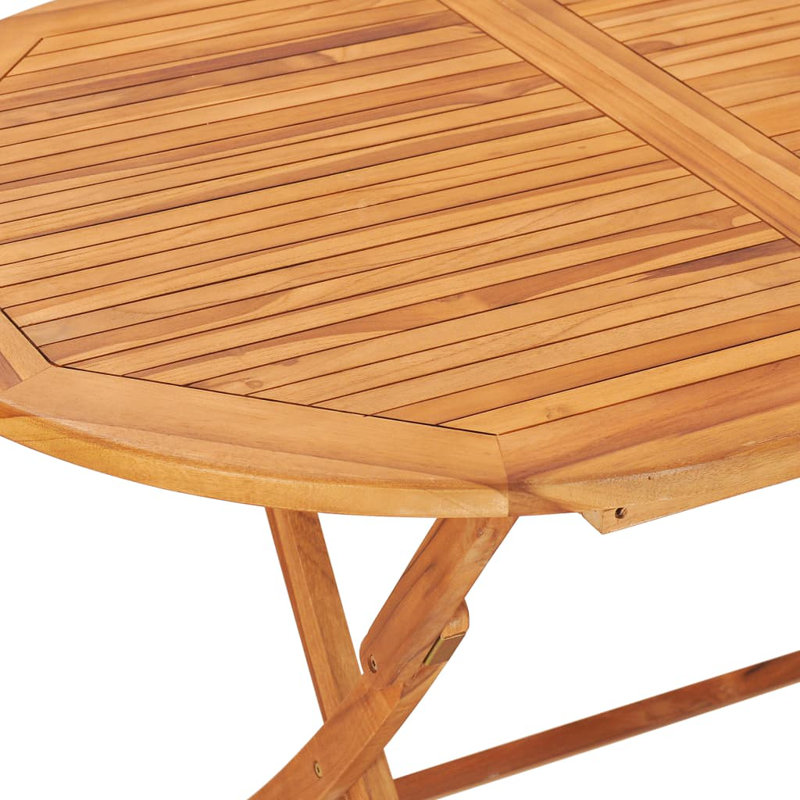 Ensemble de salle à manger de jardin en teck naturel pour l'extérieur