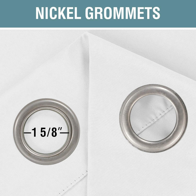 Curtains for Bedroom/Living Room 2 Panels Set - Thermal Insulated Room Darkening Grommet Top Curtains, 42" W x 72" L