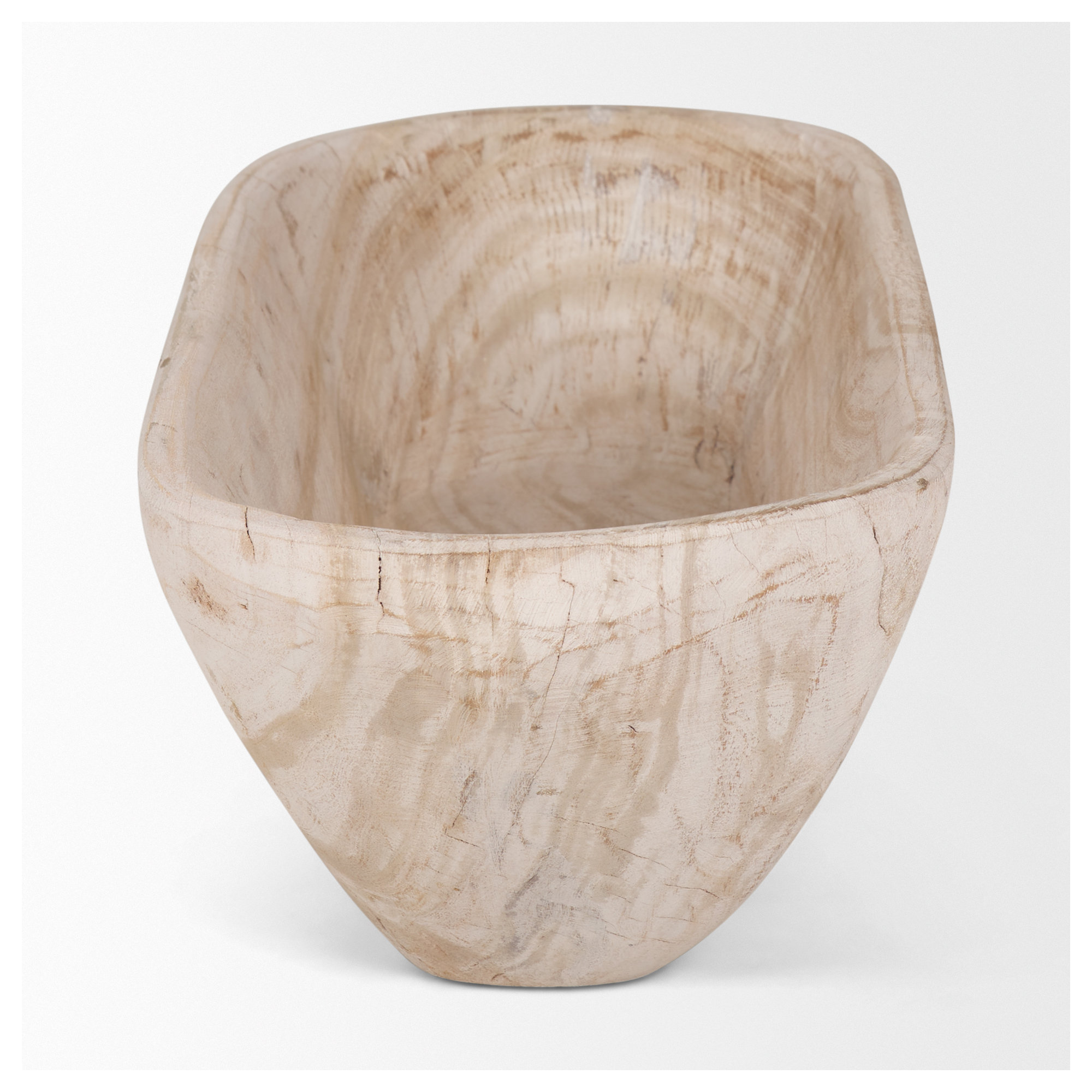 Zandile Wood Decorative Bowl 1, Light White