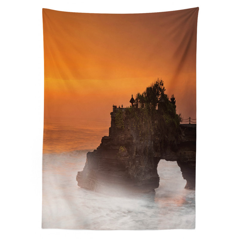 Nappe pura tanah de lot de fêtes romantiques de coucher de soleil exotiques, 84 po x 60 po