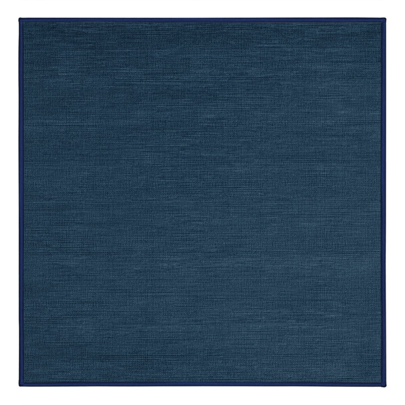 Machine Washable Solid Gray Area Rug, Square 6'