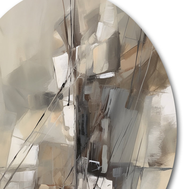 «Abstract Design Shapes I» sur impression métallique, H 23 po x l 23 po x P 1 po