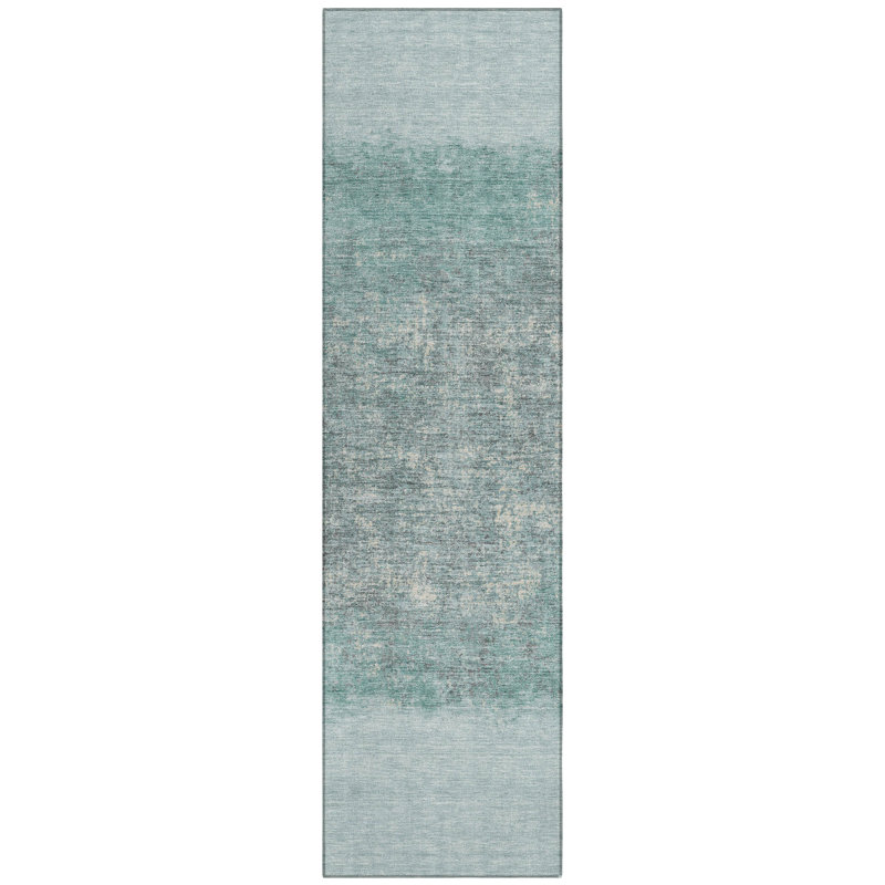 Machine Washable Indoor/Outdoor Eden ACN2214 Striped Rug, Runner 2'3" x 7'6"