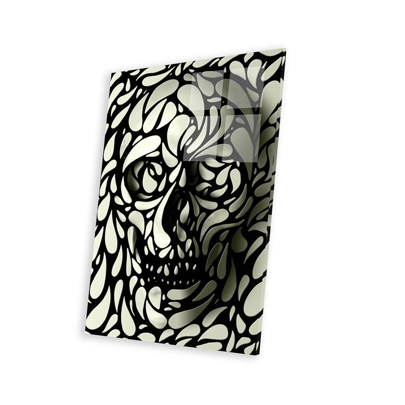 Tête de mort n ° 4, impression sur verre acrylique