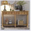 Rustic Console Table With Two Storage Drawers And Bottom Shelf For Easy Assembly And Elegant Living Room Decor-1312886069