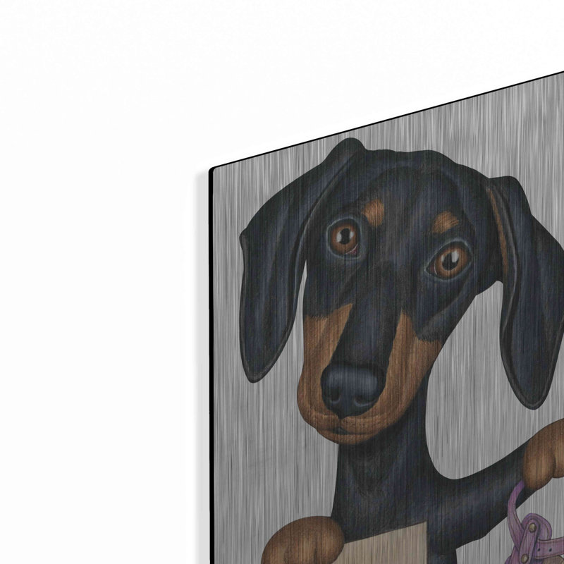 «Squeaky Black Dachshund» par Danny Gordon, H 24 po x l 16 po