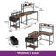 Metal Base Computer Desk with Power Outlet-1942620934