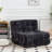 2-Piece Modern Armless Channel-Tufted Accent Chairs In Faux Fur Upholstery-1068138769
