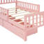 Lit simple en bois avec finition rose, garde-corps et plateforme de rangement fonctionnelle-1543766748-1543766751
