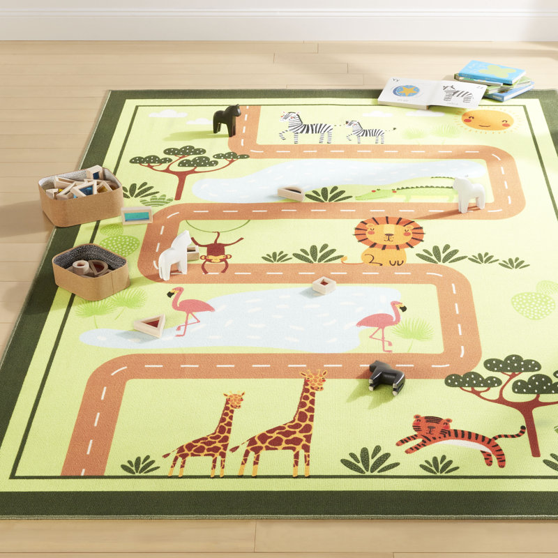 Upson Machine Washable Kids Rug, Rectangle 4' x 6'