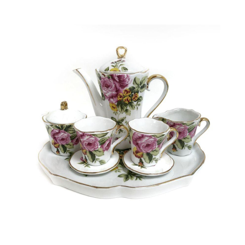 Eckstein Porcelain China Tea Set for 2 People