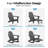 HDPE Foldable Adirondack Rocking Chairs with Retractable Ottoman-765421352