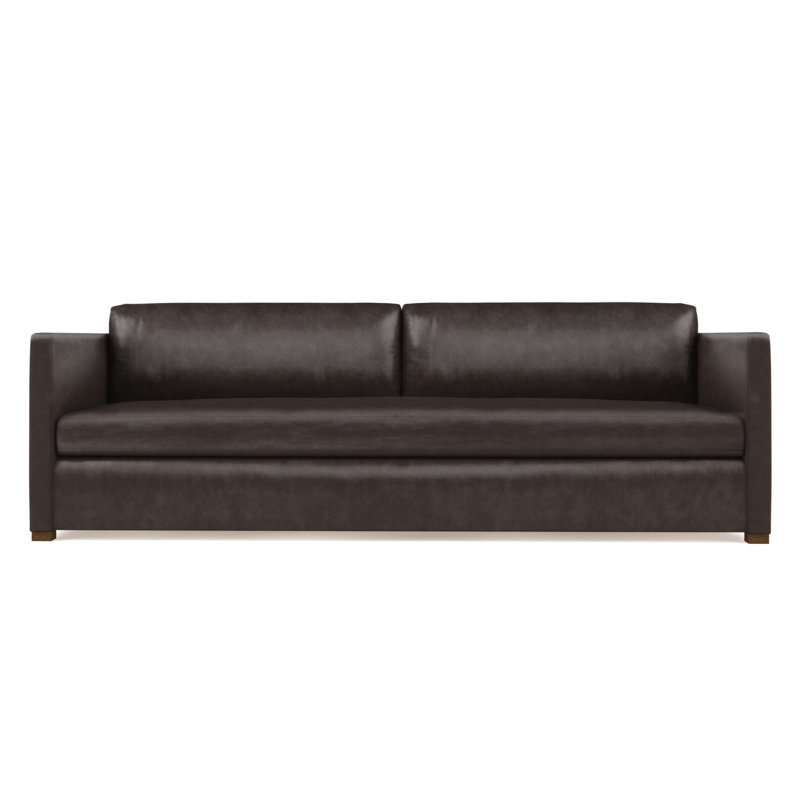 Canapé Madison, H 33 po x l 72 po x P 41 po, Ébène, Cuir rétro chocolat