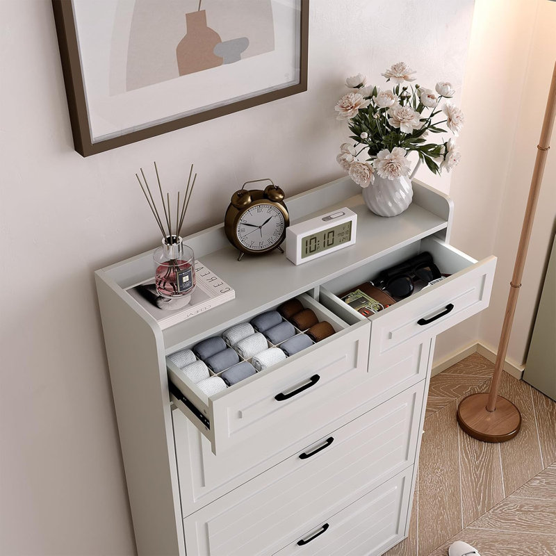 24 Pair Flip Down Shoe Storage