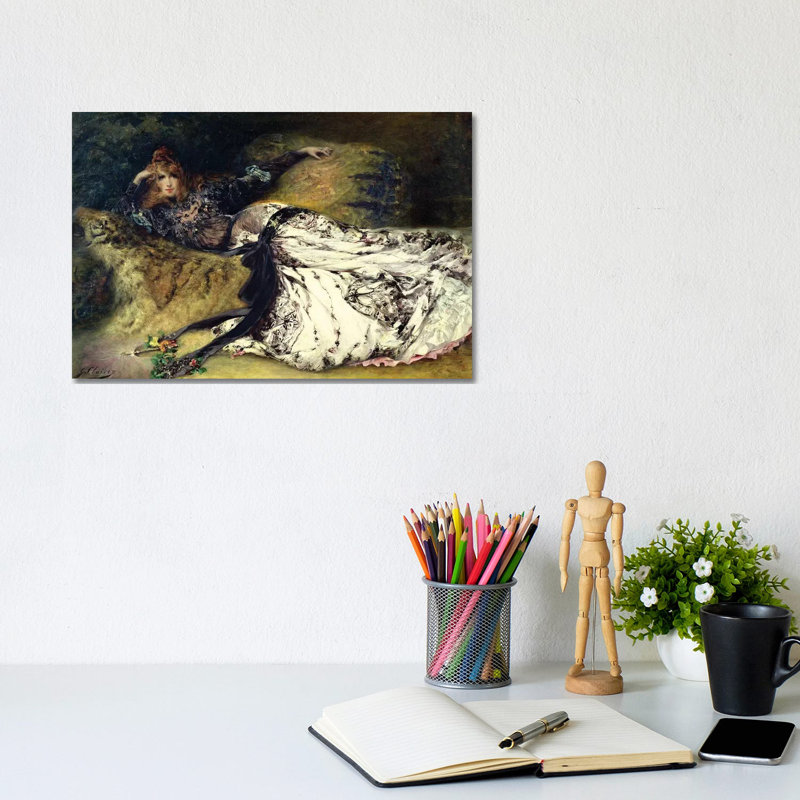 Sarah Bernhardt 1871 by Georges Clairin - Wrapped Canvas Print, 20.32 cm H x 30.48 cm W