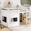 Lit mezzanine simple avec tableau noir et rails sécuritaires pour les chambres d'enfants-807560810-807560813