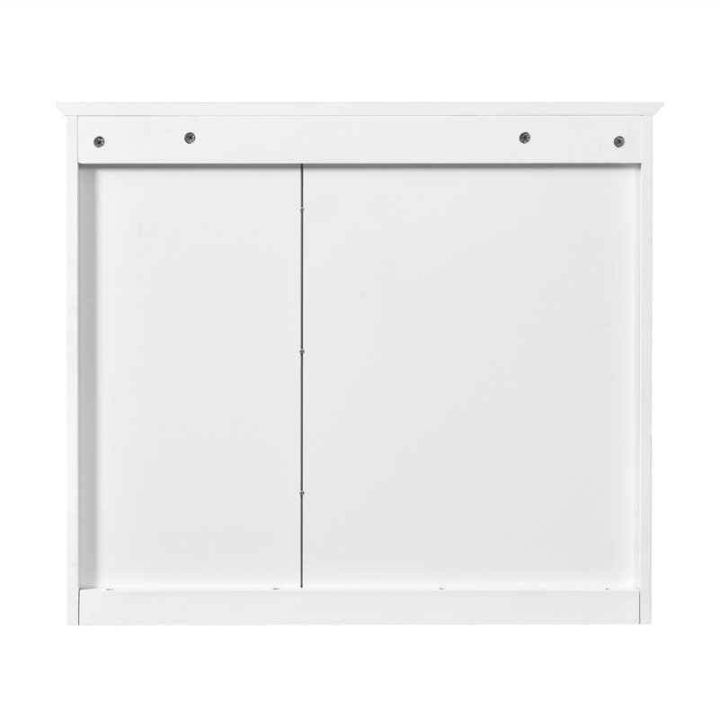 32"W 7"D Mirror Cabinet With Multi-Storage And Adjustable Inner Shelf