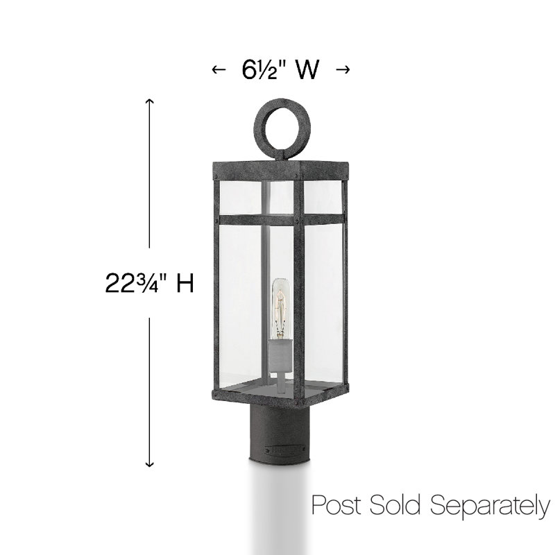 Ivan 1-Light Lantern Head, Aged Zinc