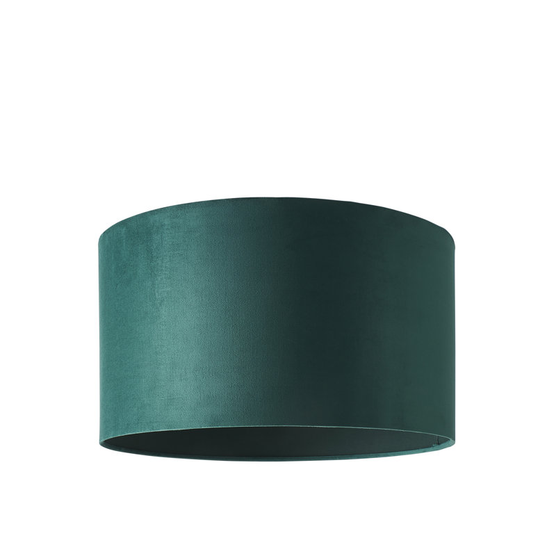 20cm H Velvet Drum Pendant Shade ( Screw On ), Green, 25 cm H x 45 cm W x 45 cm D