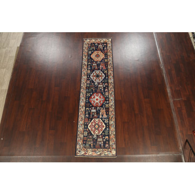Tapis de couloir unique en laine noué à la main 2 pi 6 po x 9 pi 9 po New Age Johngabriel