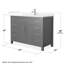 Meuble-lavabo simple autoportant 48 po avec plateau en quartz Beckett-108351777-108351765-108351769