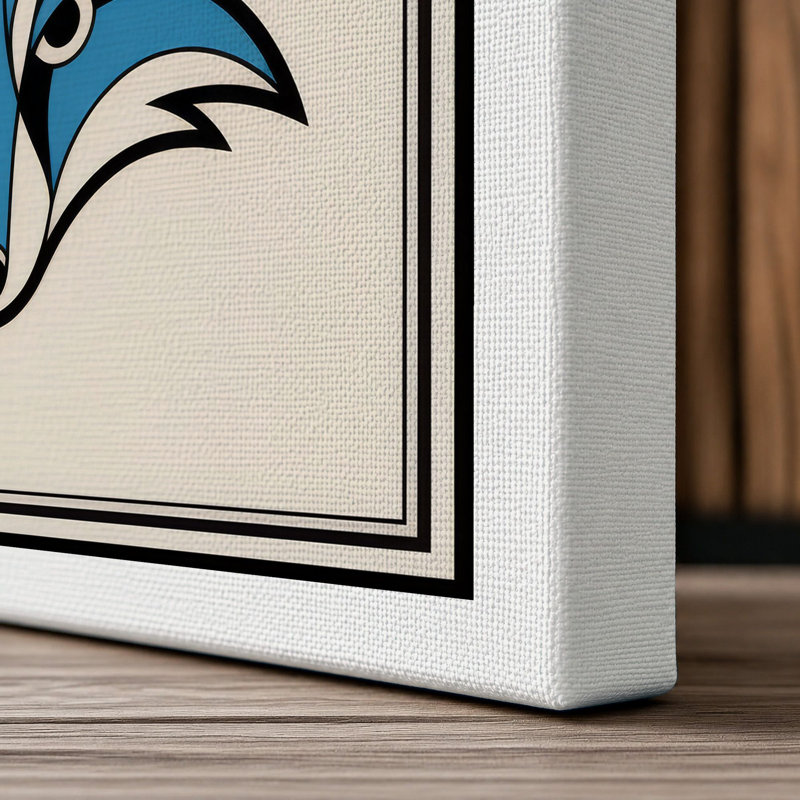 Kitsune Spirit Art Deco - Wrapped Canvas, 36x24 - 91.4 x 61.0 cm, White Border