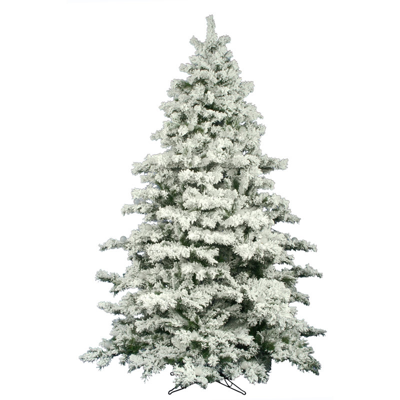 Flocked Alaskan White Pine Artificial Christmas Tree, 6.5' H