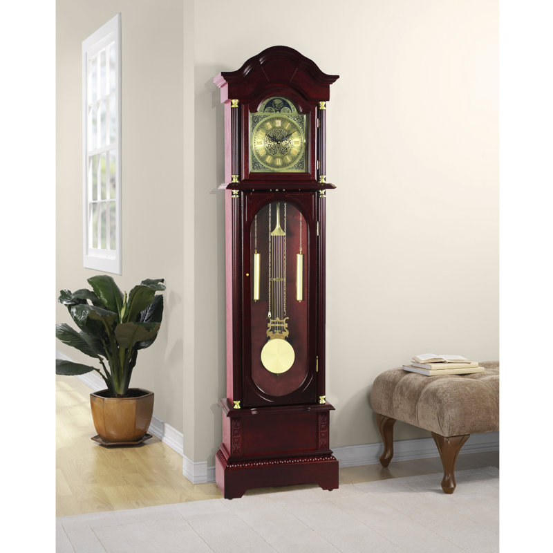 181.9cm Wood Grandfather Clock, Cherry