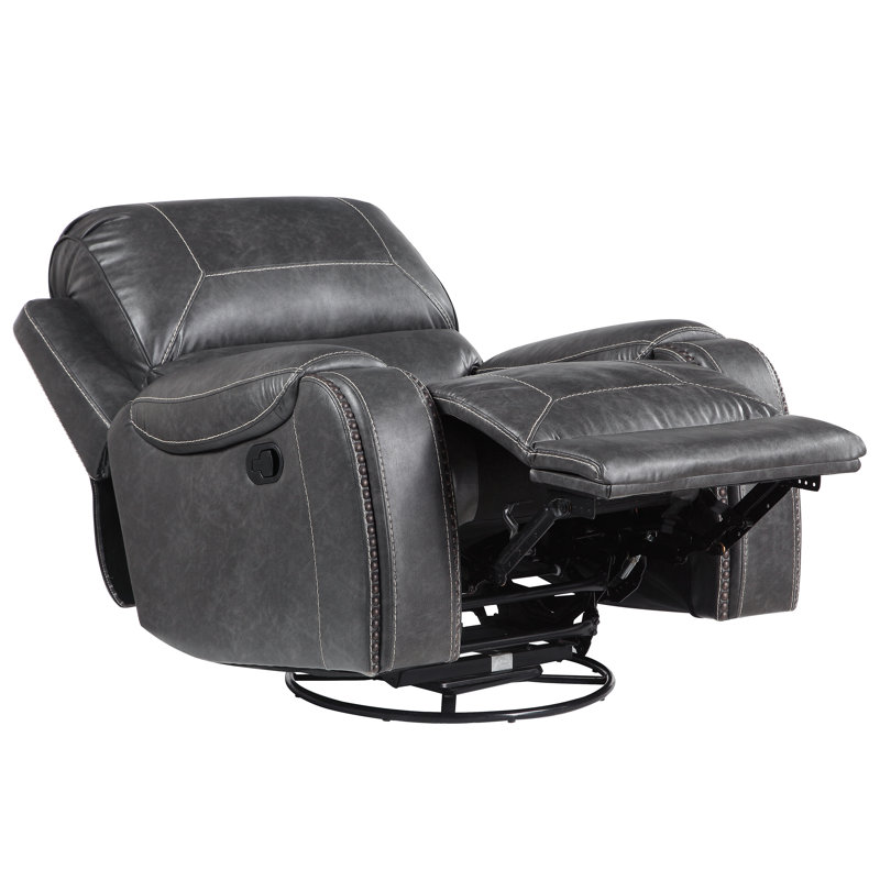 Fauteuil inclinable manuel standard en similicuir Wakita, Gris