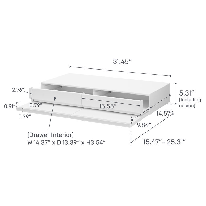 Yamazaki Home Tower Yamazaki Home Under-Appliance, Blanc