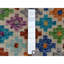 Tapis en laine ivoire/bleu/rouge 3 pi 6 po x 4 pi 10 po one-of-kind à la main noué la
