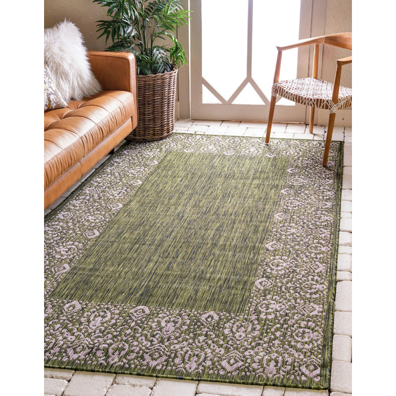 Outdoor Divine Area Rug Forest Color, Rectangle 8' x 11'4"