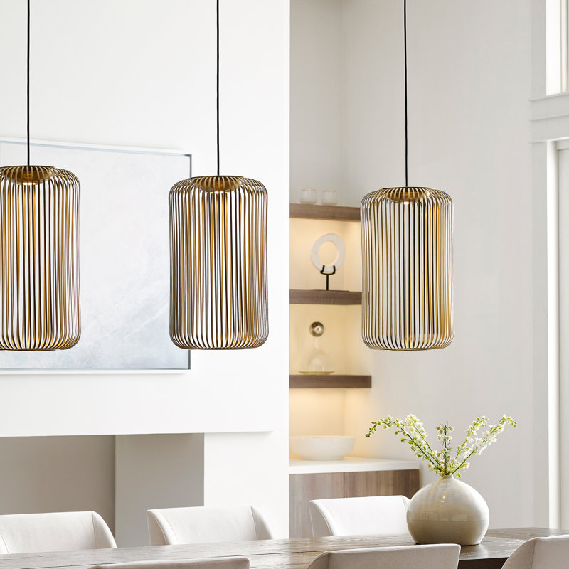 Kai 1 - Light LED Pendant, Natural Brass