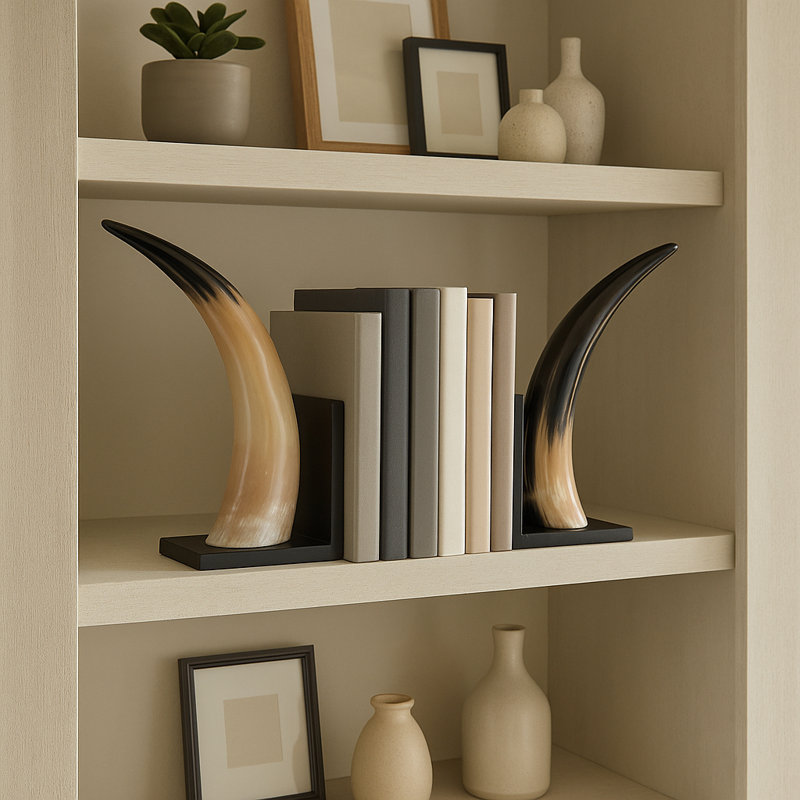 Serre-livres décoratifs en corne de résine pour la décoration intérieure