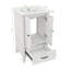 Meuble-lavabo de 20 pouces avec lavabo, portes à fermeture en douceur et tiroir