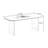 White Rectangular Sintered Stone tabletop with Solid Wood Dining Table For Dining Room/Kitchen-1757752585