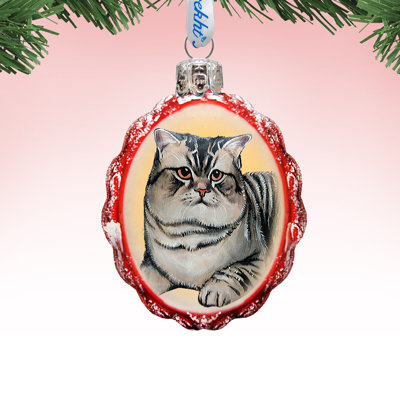 3'' Glass Holiday Shaped Ornament
