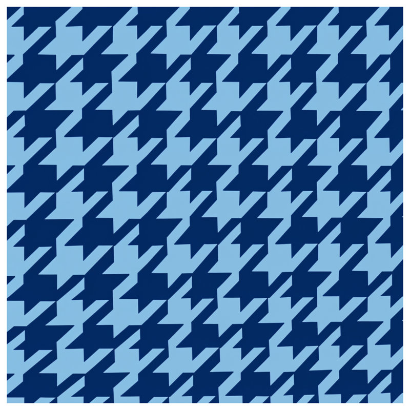 Blue Houndstooth Pattern Blankets, 50in W x 60in H
