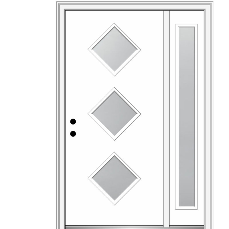 Portes d'entrée prémontées Spotlight, Main droite, 53 po x 81,75 po