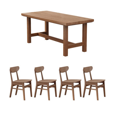 Solid wood solid large table set