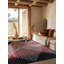 Tapis rouge en laine tissé à plat rouge / noir Arreonna-968299648