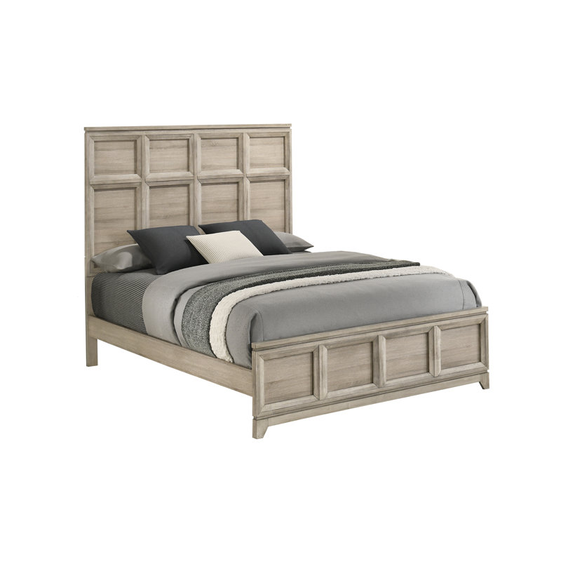Weathered Greige Panel Bed, Queen