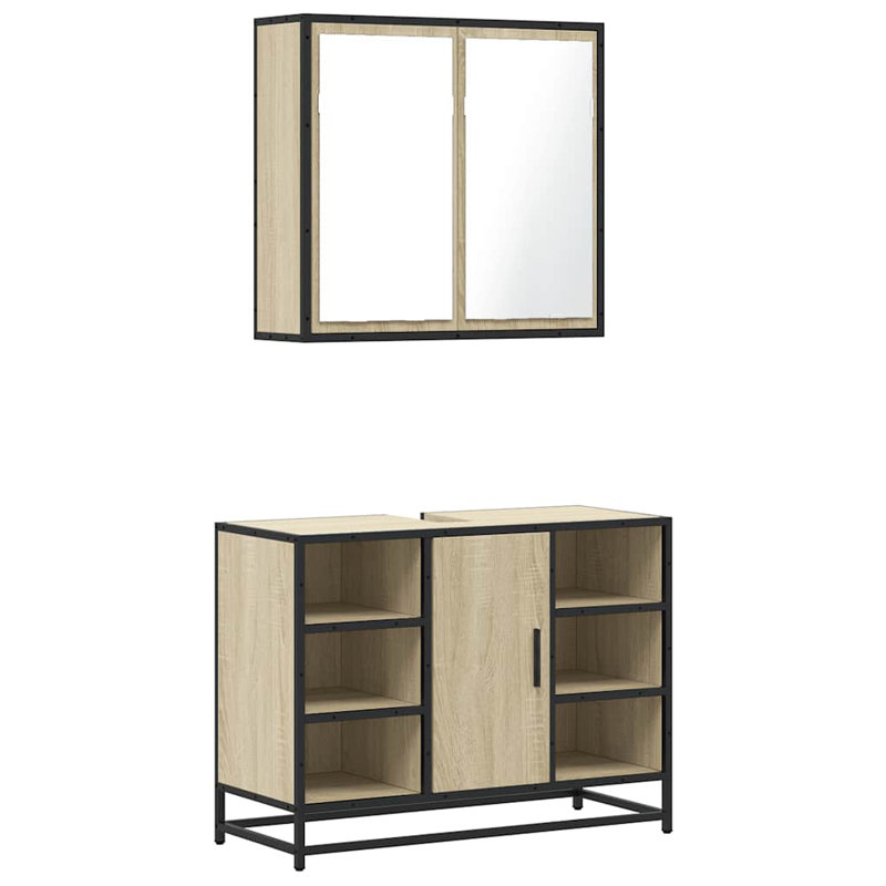 Amardo Bathroom Furniture Suite, Light Wood