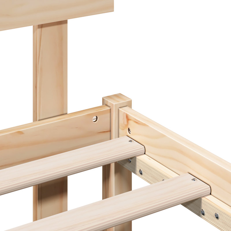 Solid Wood Bed, Small Single (2'6), Brown