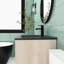 Meuble-lavabo sur pied simple avec plateau en céramique Ziska-975182849